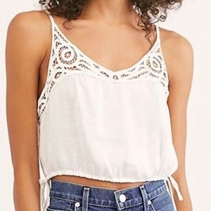 Free People Blouson Satin Crop Top